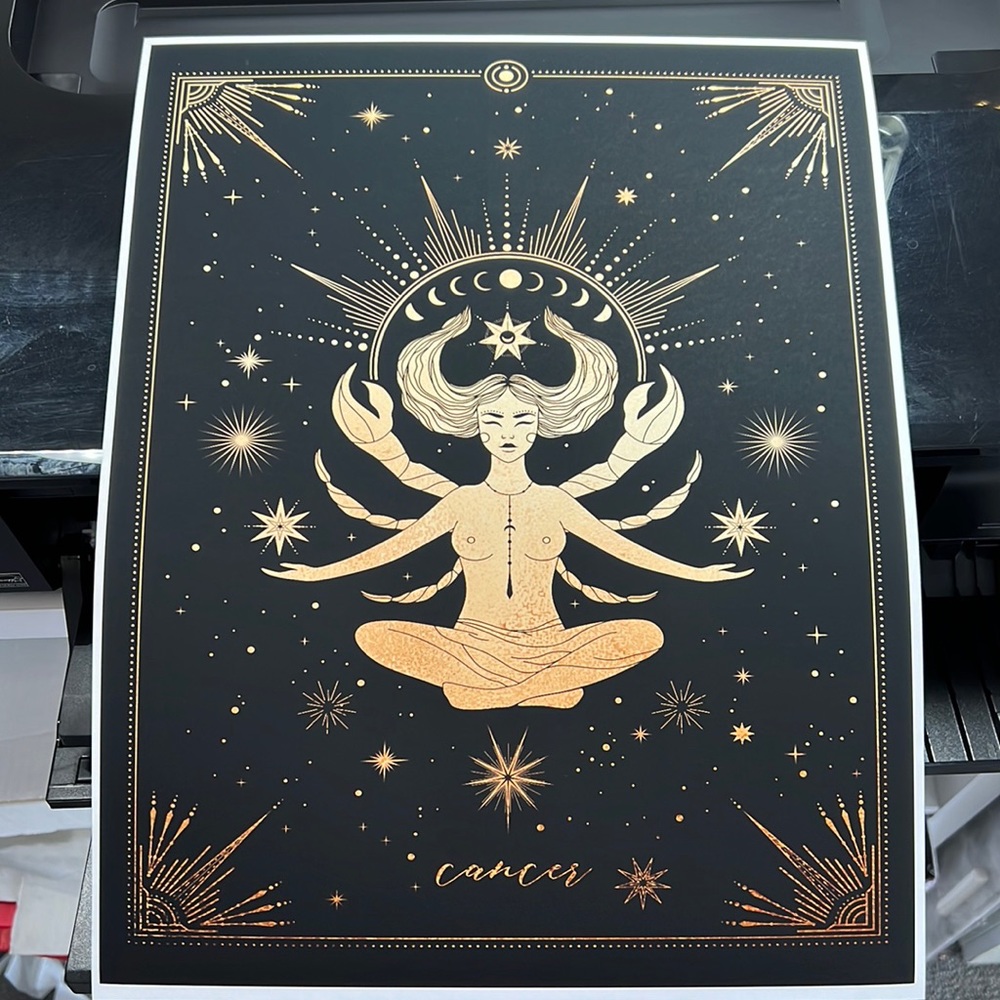 Cancer Wall Art Celestial Zodiac Horoscope Illustration Print Poster Unframed - Picture 8 of 17